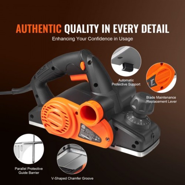 Ηλεκτρικός Πλάνης VEVOR 3-1/4 16500 RPM Ξυλουργική DIY  YXDDSC710W3...