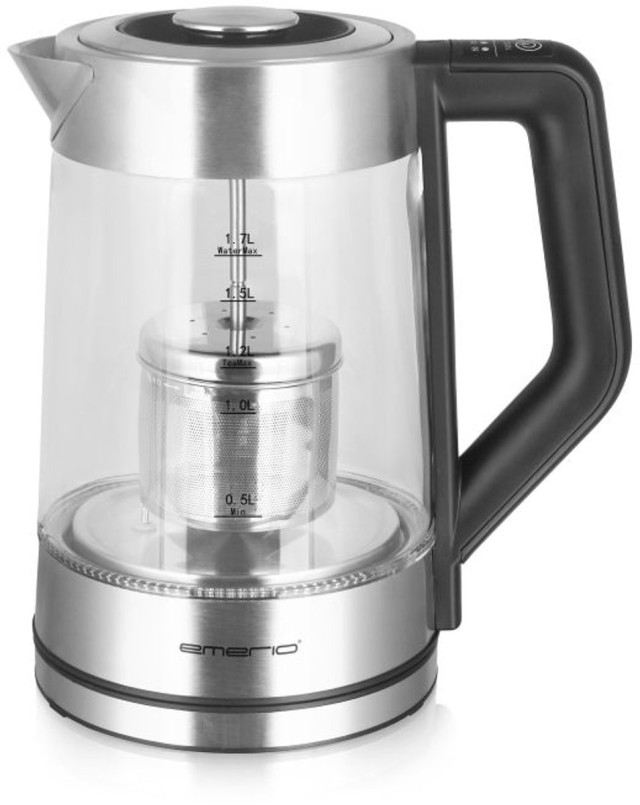 Βραστήρας & Τσαγιέρα 1.7lt 2200W Ασημί WK-122730 Emerio