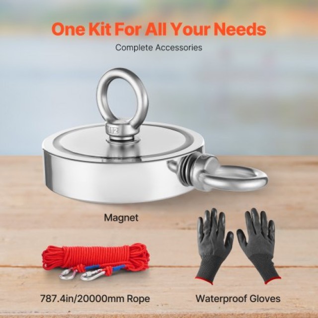 VEVOR Πανίσχυρος Μαγνήτης Συλλογής 2000 LBS με Διπλή Έλξη και Αξεσο...