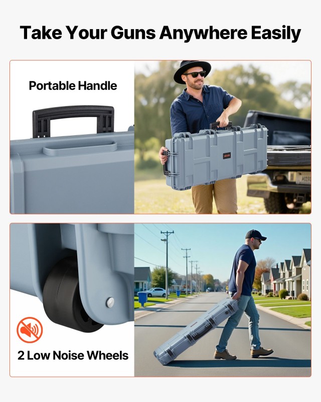 VEVOR Αδιάβροχη και Ανθεκτική Σκόνης Θήκη Όπλου (1066 mm) με Αφαιρο...