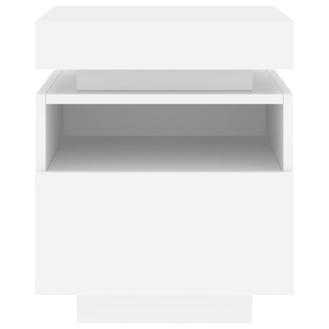 vidaXL Κομοδίνο με Φώτα LED Λευκό 40 x 39 x 48,5 εκ. 875878 vidaXL Κομοδίνο με Φώτα LED Λευκό 40 x 39 x 48,5 εκ. 875878