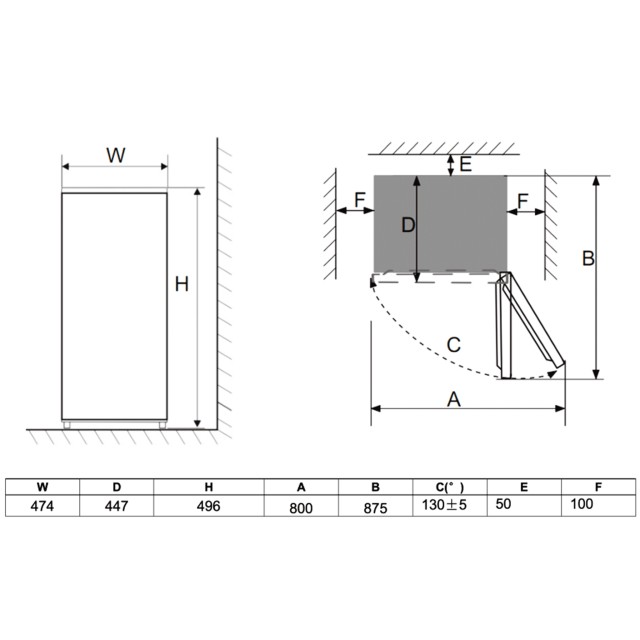CECOTEC  Μίνι Ψυγείο Bolero CoolMarket TT 31 Dual Black E - Μετατρέψιμο σε Καταψύκτη, Μαύρη Πόρτα, Έλεγχος Θερμοκρασίας 0ºC έως 5ºC και -24ºC έως -16ºC, Χωρητικότητα 31 Λίτρα, Διαστάσεις 49.6x47.4 εκ.  CEC-01974