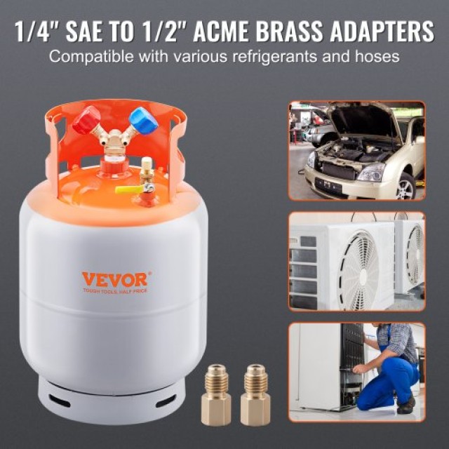 VEVOR Ανάκτηση Ψυκτικού 50lb Δεξαμενή 400 PSI Y Βαλβίδα LMHSGWFDK50...