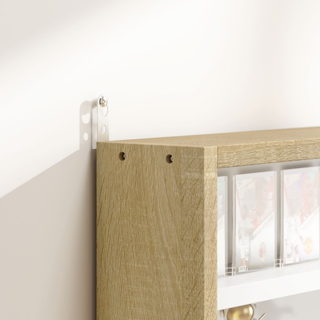 HOMCOM Βιτρίνα Αποθήκευσης με 4 Ρυθμιζόμενα Ράφια από Ξύλο με Γυάλι... HOMCOM Βιτρίνα Αποθήκευσης με 4 Ρυθμιζόμενα Ράφια από Ξύλο με Γυάλι...