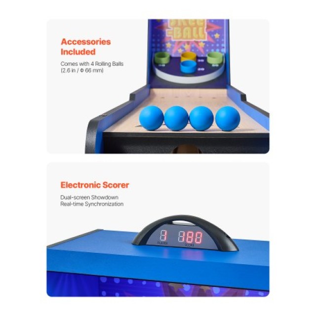 VEVOR 8 ft Arcade Game Table με Ηλεκτρονικό Σκορ και 4 Μπάλες GDQJ8...