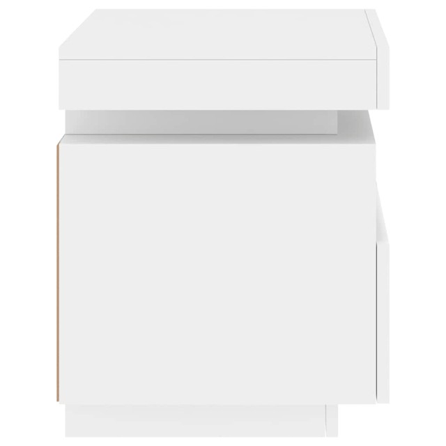 vidaXL Κομοδίνο με Φώτα LED Λευκό 40 x 39 x 48,5 εκ. 875878 vidaXL Κομοδίνο με Φώτα LED Λευκό 40 x 39 x 48,5 εκ. 875878
