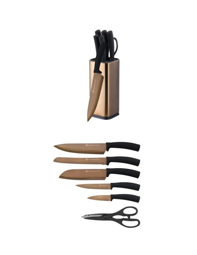 Edenberg Σετ 7 Μαχαιριών Με Βάση και Ψαλίδι από Ανοξείδωτο Ατσάλι... Edenberg Σετ 7 Μαχαιριών Με Βάση και Ψαλίδι από Ανοξείδωτο Ατσάλι...