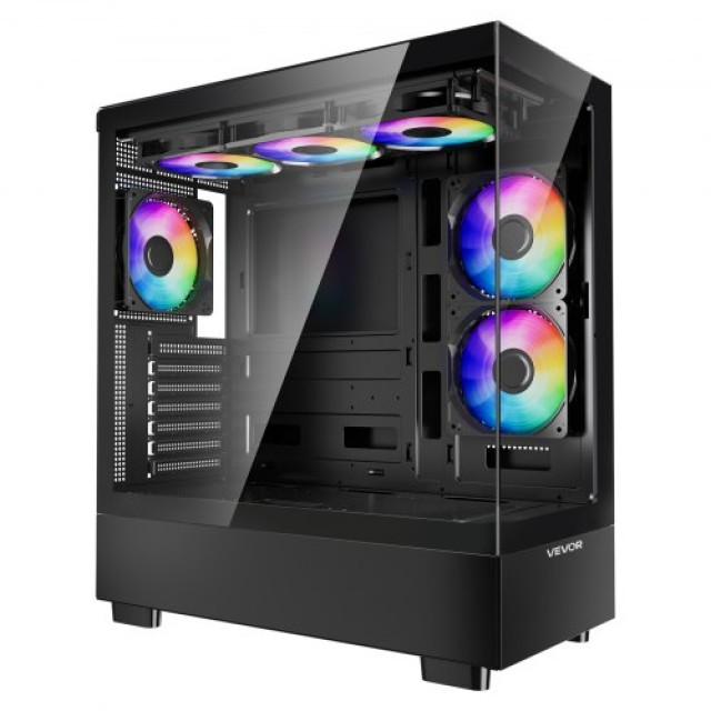 VEVOR Μεσαίο ATX Κουτί Υπολογιστή με 6 x 120 mm ARGB Ανεμιστήρες DNJXZT120MMAIKYPY001V9