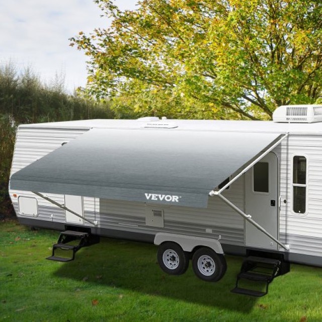 VEVOR Υφασμάτινη Τέντα RV 15 ft Γκρι Ντεγκραντέ 433 x 240 cm Γκρι Z...