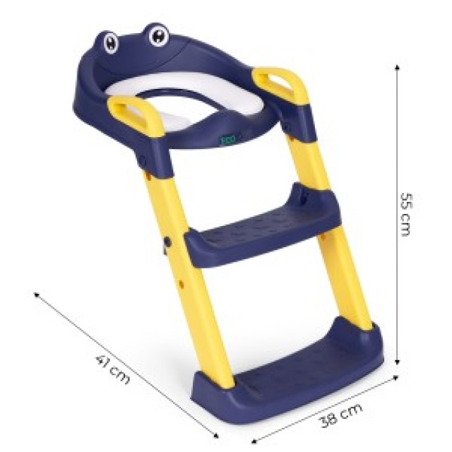 ECOTOYS Μειωτήρας τουαλέτας με σκαλοπάτια και σκάλα σε μπλε χρώμα P...