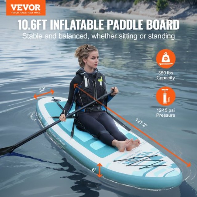 Φουσκωτή Σανίδα SUP VEVOR 10.6 με Αξεσουάρ & Κάθισμα Καγιάκ  CQJBDZYKDZYK39IDTV0