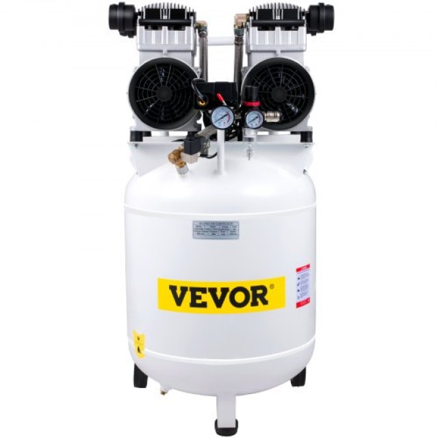 VEVOR  Κάθετος Αεροσυμπιεστής 90L, 3HP, 2200W, 115PSI, 14.3CFM, 1440RPM, Αθόρυβος, Φορητός K90L2200W220VAH5GV2