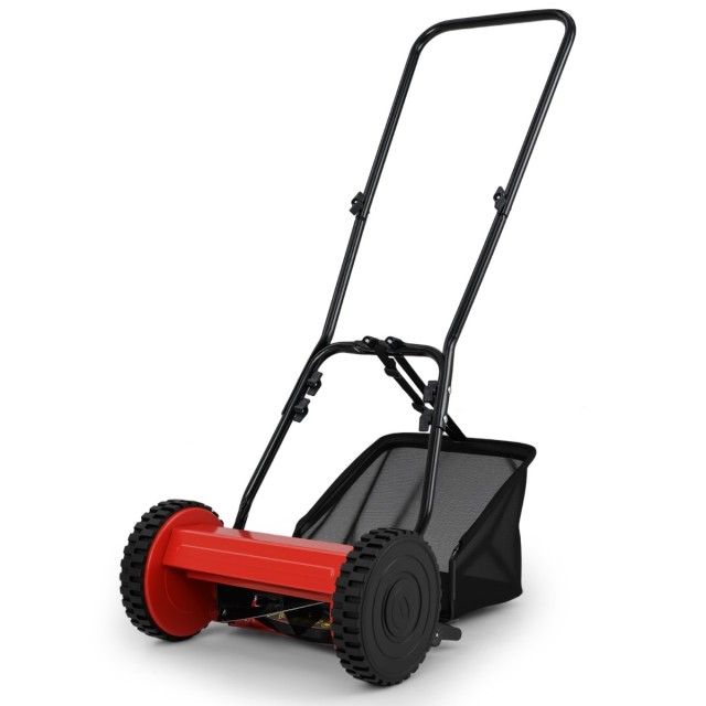 Costway Πολυλειτουργική Χλοοκοπτική Μηχανή 58x44x118 cm με Ρυθμιζόμ...