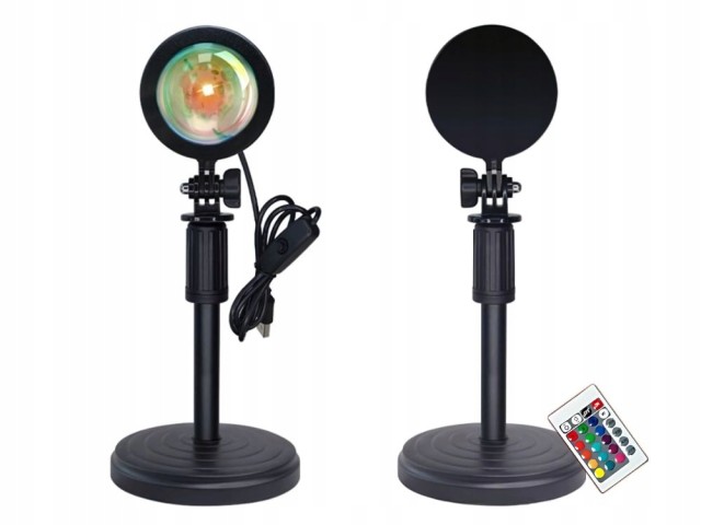 Verk group Λάμπα προβολέα μίμησης ηλιοβασιλέματος  LED RGB USB με τ...