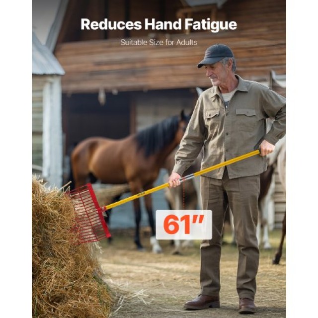 VEVOR Πλαστική Πιρούνα 18 Δοντιών για Άχυρο και Κοπριά HYCBXDBGCC1J...