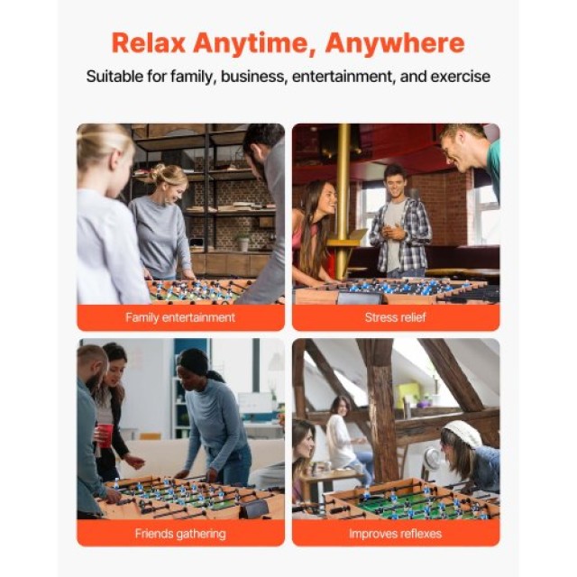 VEVOR Τραπέζι Επιτραπέζιας Ποδοσφαίρου 106 εκ. Αναδιπλούμενο για το...