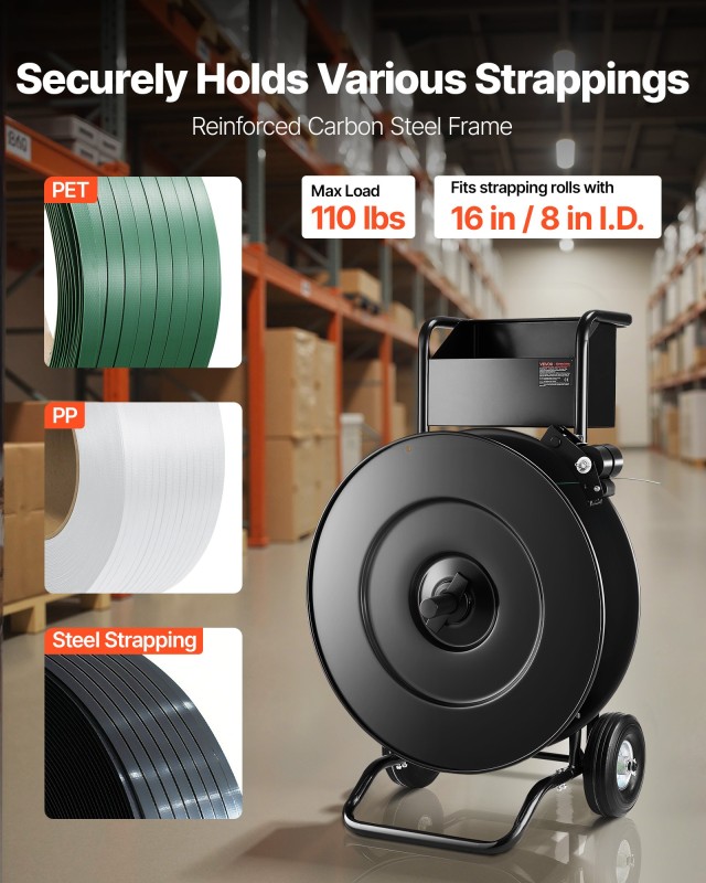 VEVOR Καροτσάκι Ιμάντας Κατάλληλο για Πυρήνα 20.3/40.6 εκ., Ικανότη... VEVOR Καροτσάκι Ιμάντας Κατάλληλο για Πυρήνα 20.3/40.6 εκ., Ικανότη...