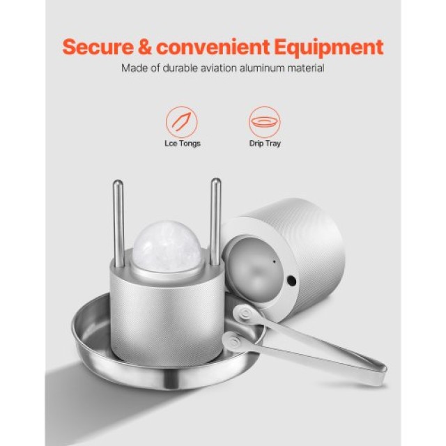 VEVOR  Παγομηχανή για Ουίσκι 53mm Ασημί BQYJYSLC53MMB9SO7V0 VEVOR  Παγομηχανή για Ουίσκι 53mm Ασημί BQYJYSLC53MMB9SO7V0