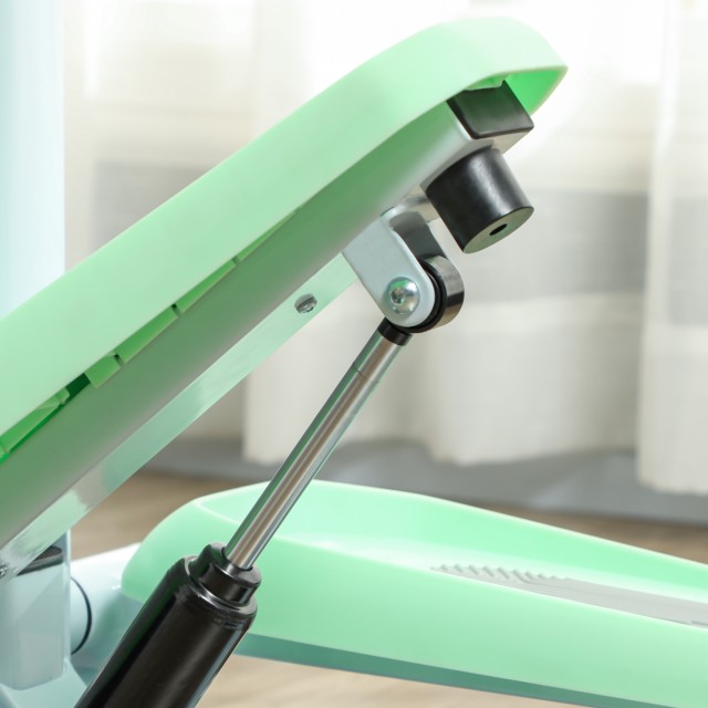 SPORTNOW  Stepper με Χειρολαβές και Ρυθμιζόμενο Σκαλοπάτι και Οθόνη LCD, από Ατσάλι και ABS, 48x38x108-118 εκ., Πράσινο  A90-358V00WT