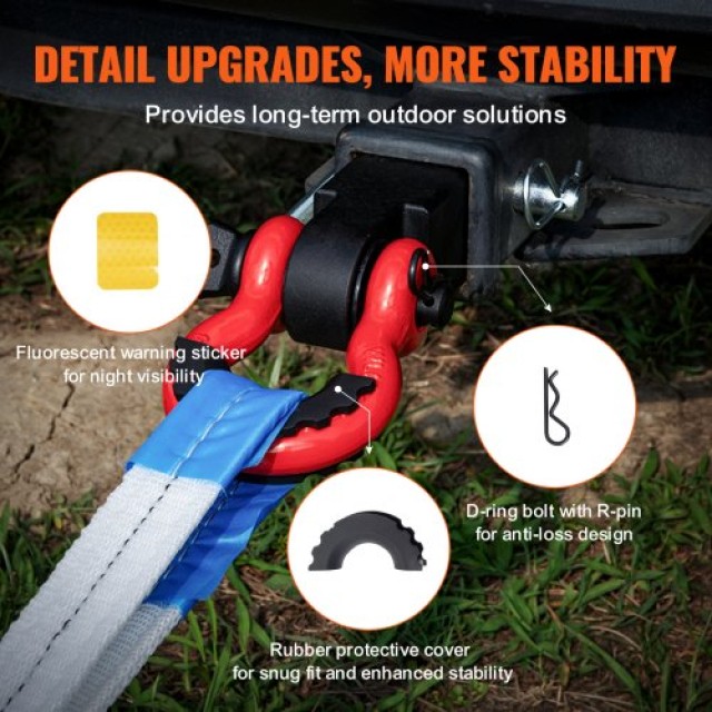 VEVOR 2 Υποδοχή Ρυμούλκησης D-Ring για Φορτηγά/Jeep 52900 lbs  ZJLHJ2IN45007CI7LV0