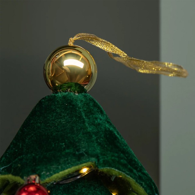 BAKAJI Πτυσσόμενο Χριστουγεννιάτικο Δέντρο 60 εκ. από Βελούδο για Δ...