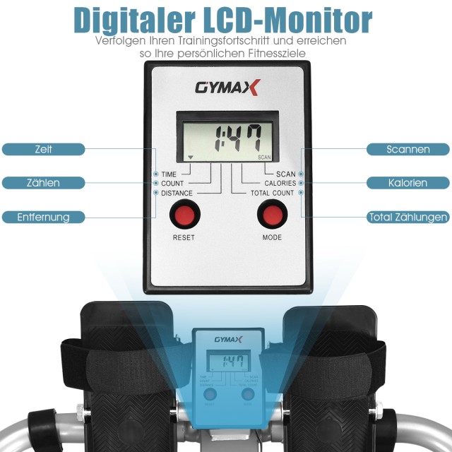 Costway Υδραυλικό Κωπηλατικό Μηχάνημα με Οθόνη LCD 110 x 77 x 21 cm...