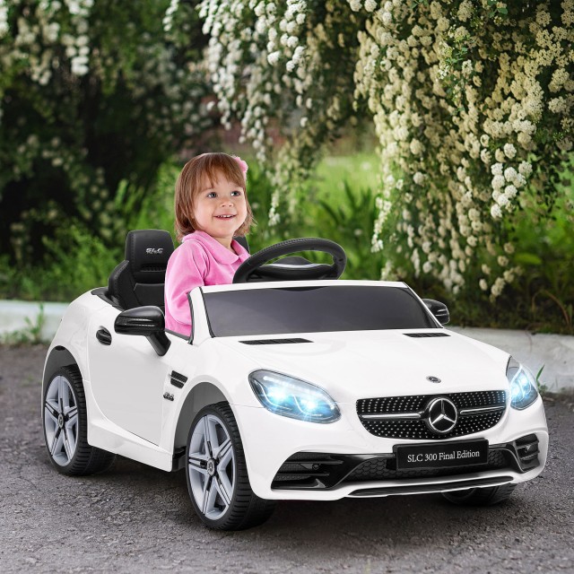 AIYAPLAY Ηλεκτρικό Αυτοκίνητο για Παιδιά Άδεια Mercedes SLC 300 με Τηλεχειριστήριο σε PP και Μέταλλο 107x62.5x44 cm Λευκό 370-22
