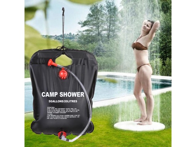 Ηλιακό Ντους Camping 20L 40 x 60 cm Μαύρο 5907451320846 Verk Group
