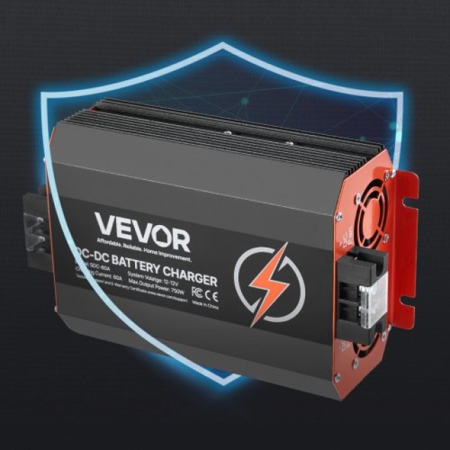 VEVOR Φορτιστής Μπαταρίας 12V 60A 750W για Μολύβδου-Οξέος Λιθίου AG...