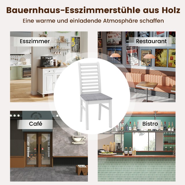 Costway Σετ 2 Καρεκλών Τραπεζαρίας με Επένδυση Δερματίνης και Πόδια...