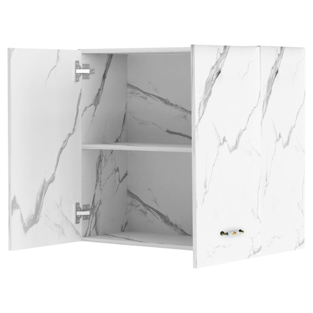 Shally Dogan Διπλό Κρεμαστό Ντουλάπι Κουζίνας 80 x 72 x 32 cm Λευκό...