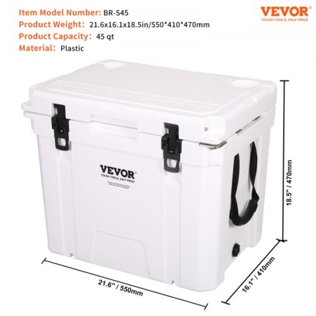 Φορητό Ψυγείο VEVOR 45qt, Διατηρεί Πάγο έως 6 Ημέρες  BXSYLQQGS45QT...