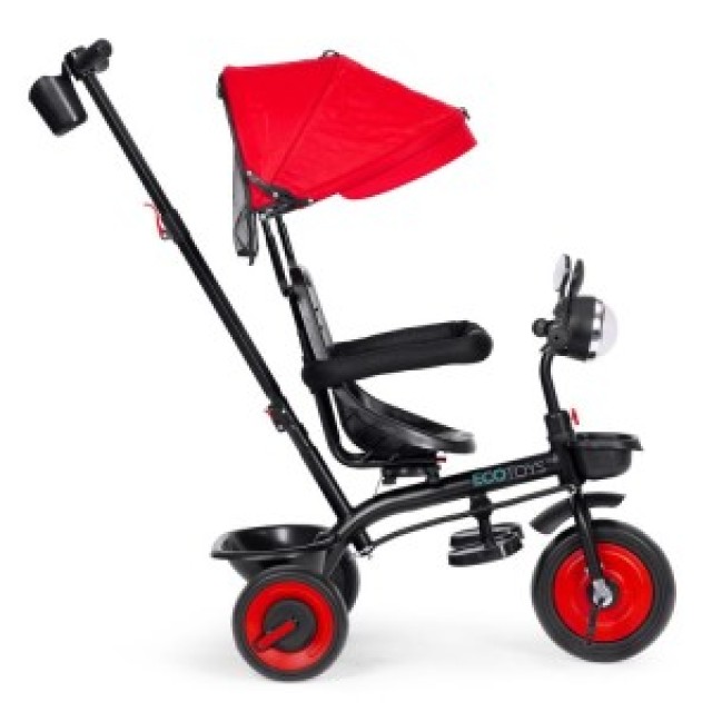 ECOTOYS Τρίκυκλο παιδικό καρότσι 3 σε 1 με περιστρεφόμενο κάθισμα κ...