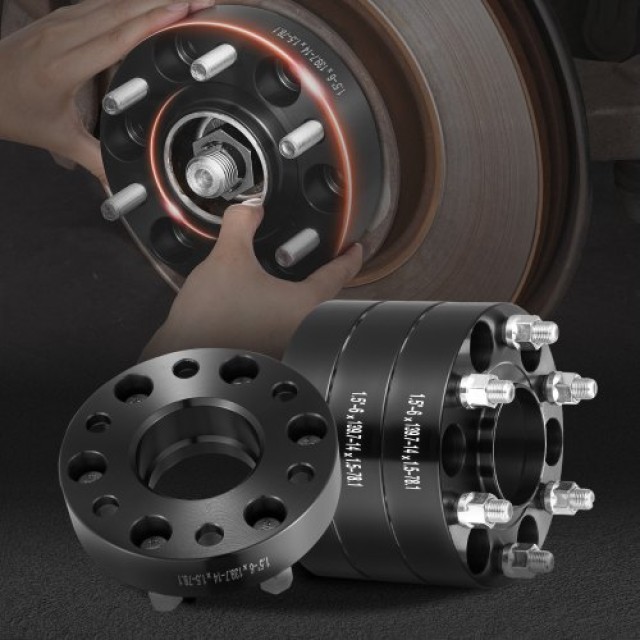VEVOR Αποστάτες Τροχών 1.5 6x5.5 6 Λαμών, Σετ 4, Μαύροι  LSSFLP15YC6X49EWWV0
