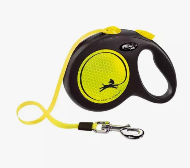 Πτυσσόμενο Λουρί/Οδηγός Σκύλου Flexi Leash New Classic M 5m εως 25kg Κίτρινο Neon 4000498031704 Flexi