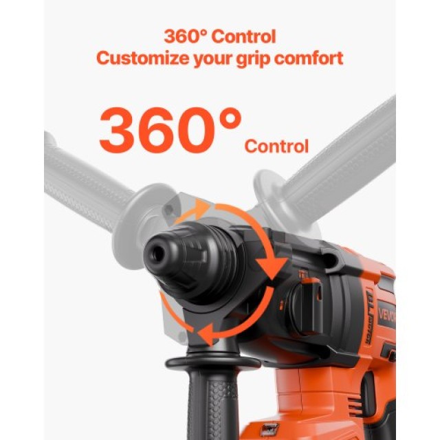 VEVOR 20V SDS-Plus Ασύρματο Περιστροφικό Σφυρί Δράπανο Kit DC20WSDC...