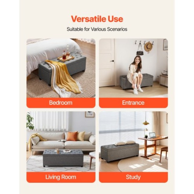 VEVOR Πάγκος Αποθήκευσης VEVOR, Κουμπωτός Τερματικός Οθωμανής με Με... VEVOR Πάγκος Αποθήκευσης VEVOR, Κουμπωτός Τερματικός Οθωμανής με Με...