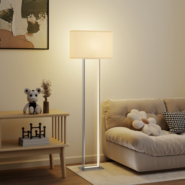 HOMCOM Φωτιστικό Δαπέδου 150 cm με 3 Λειτουργίες, Ρυθμιζόμενη Φωτει...
