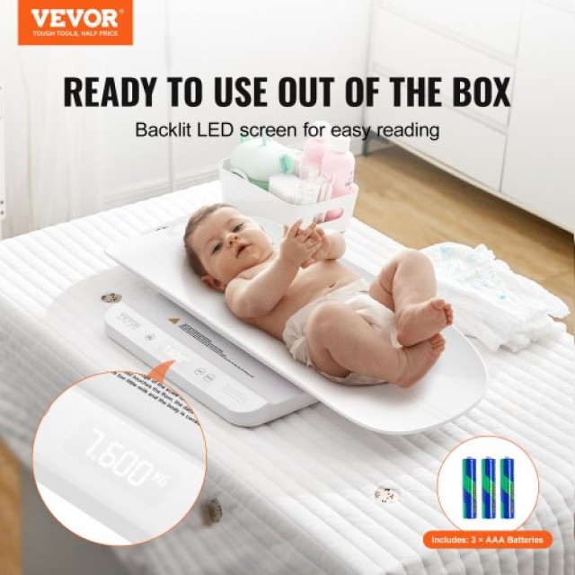 VEVOR Ζυγαριά Μωρού Bluetooth με Λειτουργία Κράτησης ZNLYEHYYECZNHX13LV9