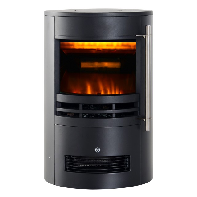 HOMCOM Ηλεκτρικό τζάκι δαπέδου ισχύος 900W / 2000W με εφέ φλόγας 41...