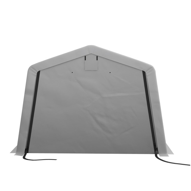 Outsunny Car and Party Tent με 2 πλαϊνά παράθυρα, από γαλβανισμένο ατσάλι και PE, 618x265/330x240 cm, ανοιχτό γκρι 84C-451V01LG