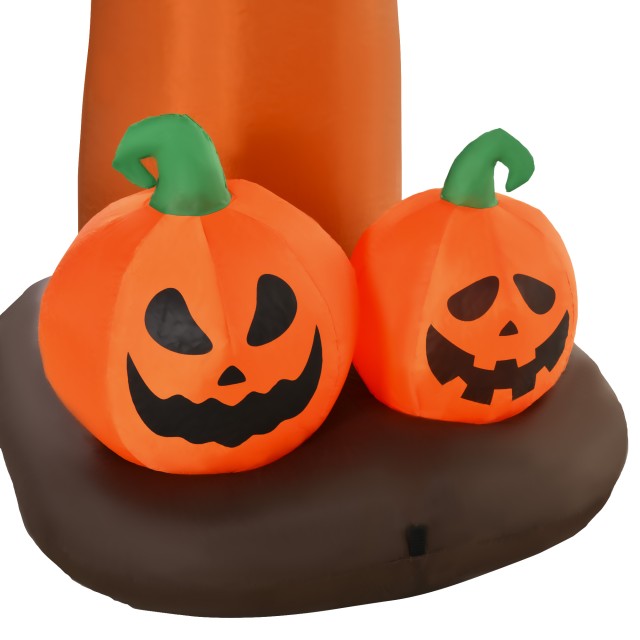 Φουσκωτό Διακοσμητικό Δέντρο Halloween Κουκουβάγια- Φάντασμα με Κολοκύθες και Φώτα LED 156 x 107 x 274 cm HOMCOM 844-396V90