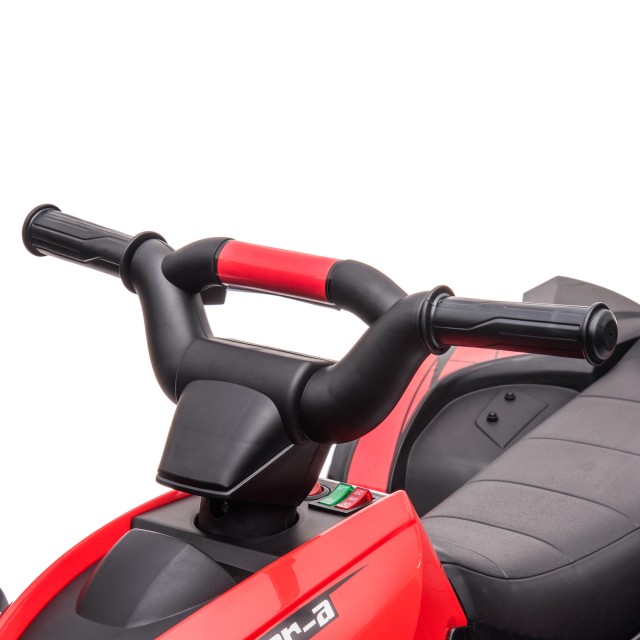 HOMCOM Electric Quad για παιδιά 12V, 2 ταχυτήτων, φαρδιοί τροχοί με ανάρτηση και προβολείς LED, ηλικία 3-5 ετών, κόκκινο 370-235V90RD
