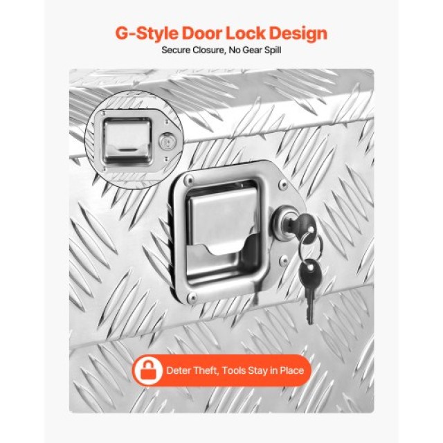 VEVOR Κουτί Εργαλείων Βαρέος Τύπου για Καρότσα Φορτηγού, Αλουμινίου...