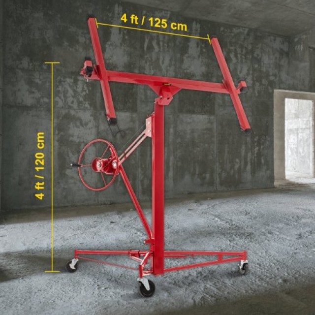 Ανυψωτικό Γυψοσανίδας VEVOR, 11ft, 150lb, Τηλεσκοπικός Βραχίονας, 3 Ρόδες  SGBSJJHSB11FTXATNV0