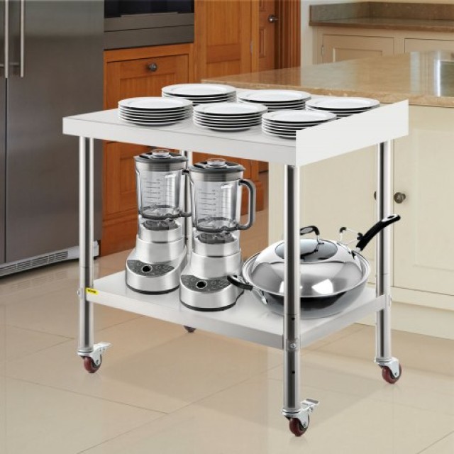 Τραπέζι Προετοιμασίας VEVOR Ανοξείδωτο 24x15x35, 440lbs, Ρυθμιζόμεν...