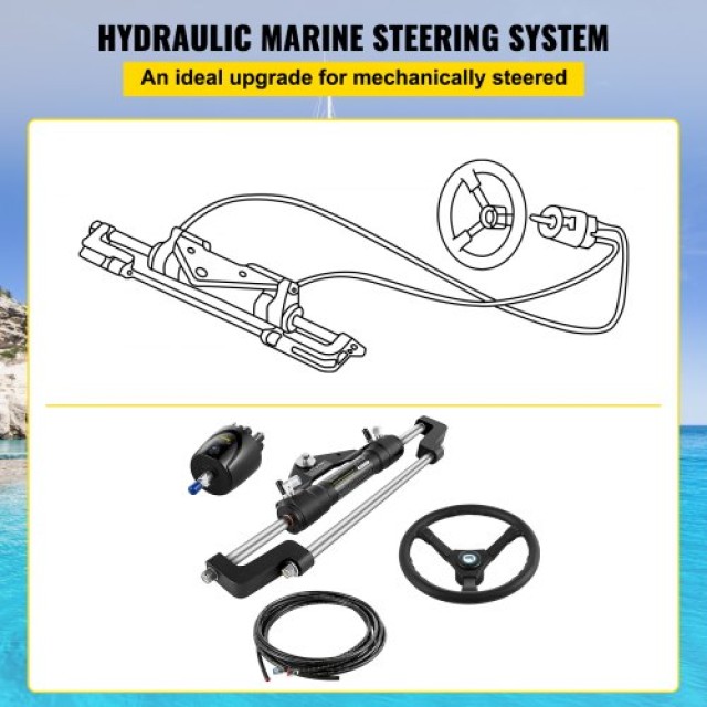 Σετ Υδραυλικής Τιμονιέρας VEVOR 300HP για Σκάφη  YYDJHK6400A-3TJ16V0