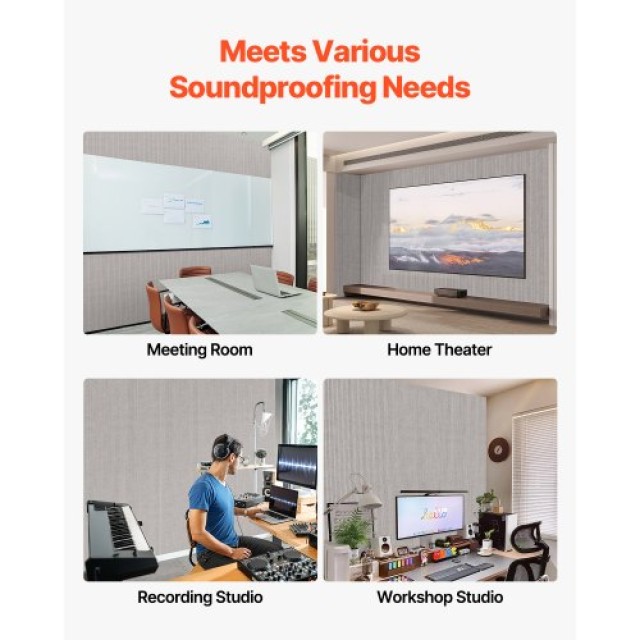 VEVOR Σετ 5 Αυτοκόλλητων Ηχοαπορροφητικών Πάνελ Καμήλου JZGYBTSTW12...