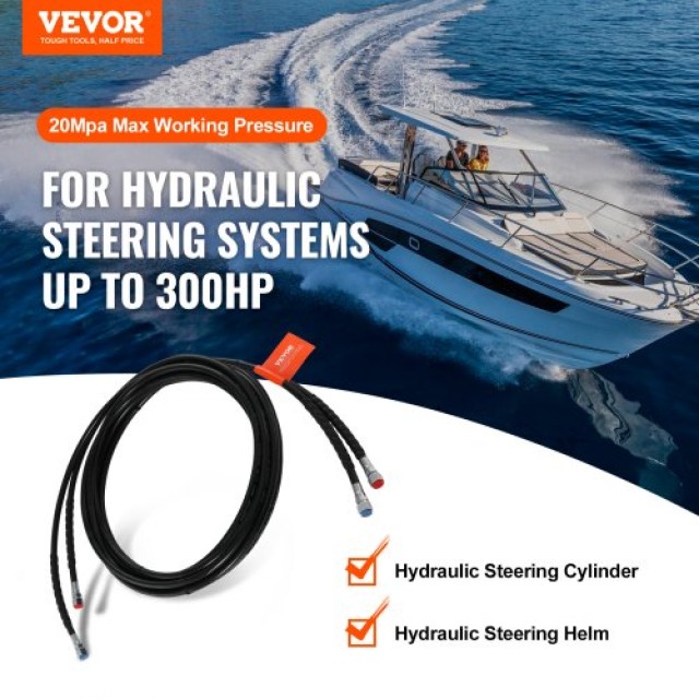 Σετ Σωλήνων VEVOR 20 ft για Υδραυλικό Τιμόνι Σκαφών έως 300 HP  YYRGPJ220YC0PY24VV0