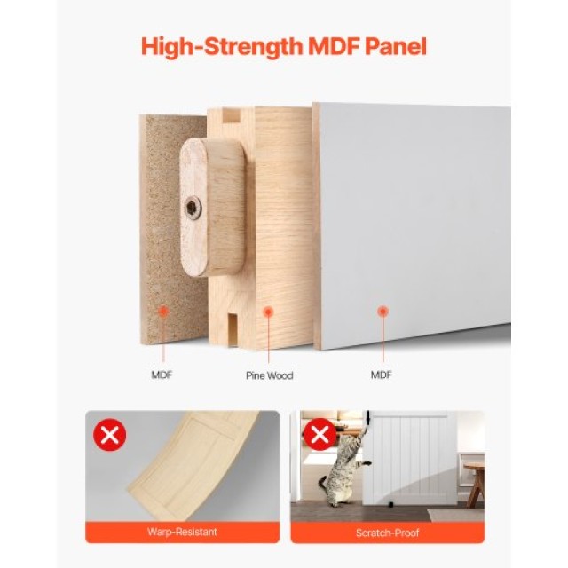 VEVOR Σετ Συρόμενης Πόρτας Αχυρώνα με Κιτ Εξαρτημάτων 1067 x 2134mm...